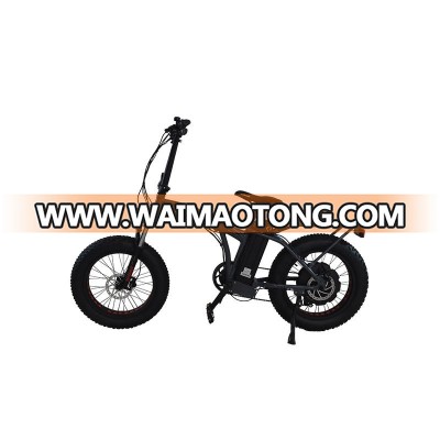 fasion design folding fat tire e-bike from professional factory fourstar